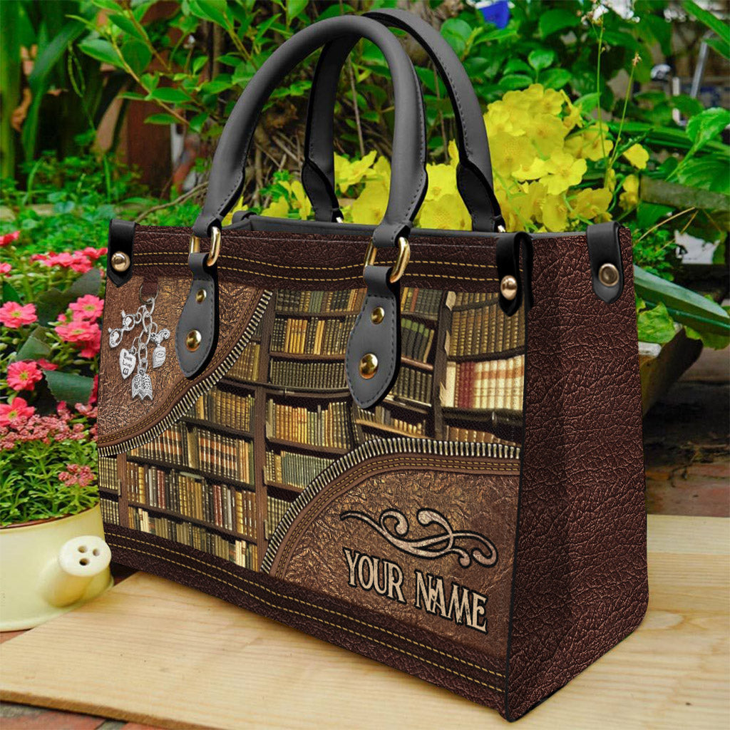 Library - Personalized Librarian Leather Handbag