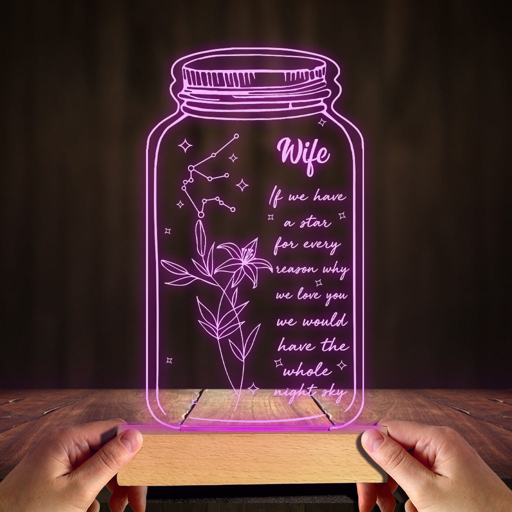 Discover If I Had A Star Birth Flower Zodiac Sign - Personalized Shaped Plaque Light Base