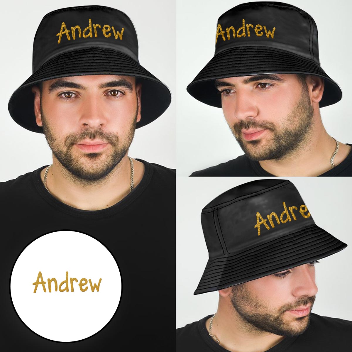 Custom Name - Personalized Couple Embroidered Bucket Hat