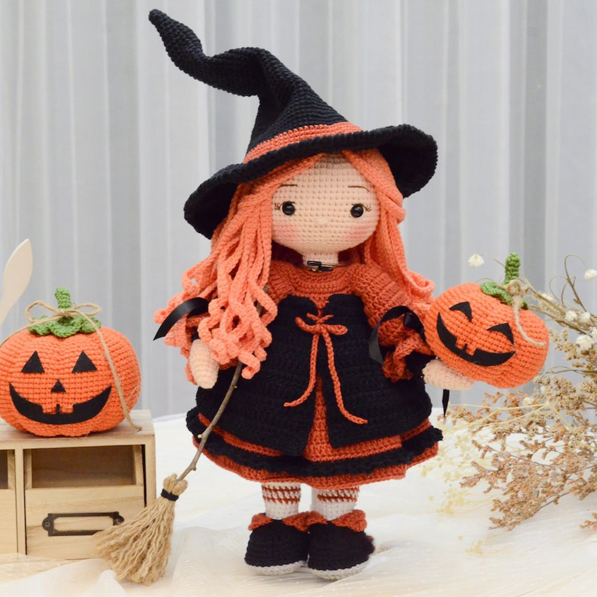 Witch Doll - Witch Hand Knitted Doll