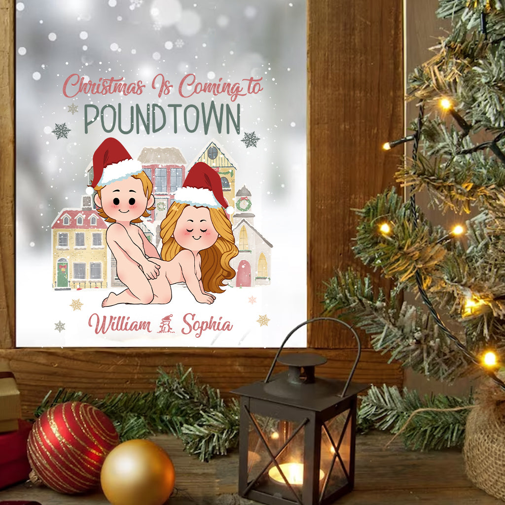 Merry Christmas In Poundtown - gift for wife, husband - Personalized Decal Die Cut