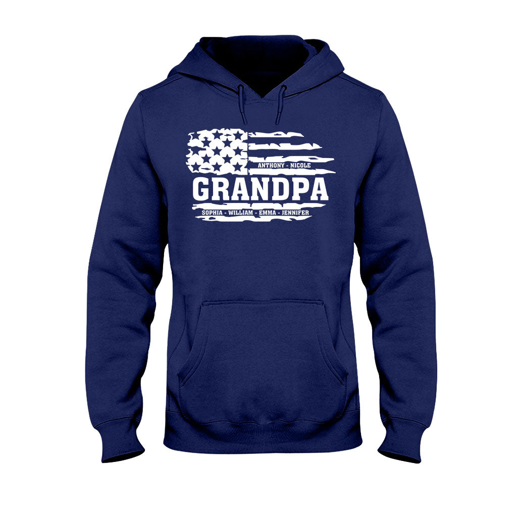 Grandpa US Flag - Personalized Grandpa T-shirt & Hoodie