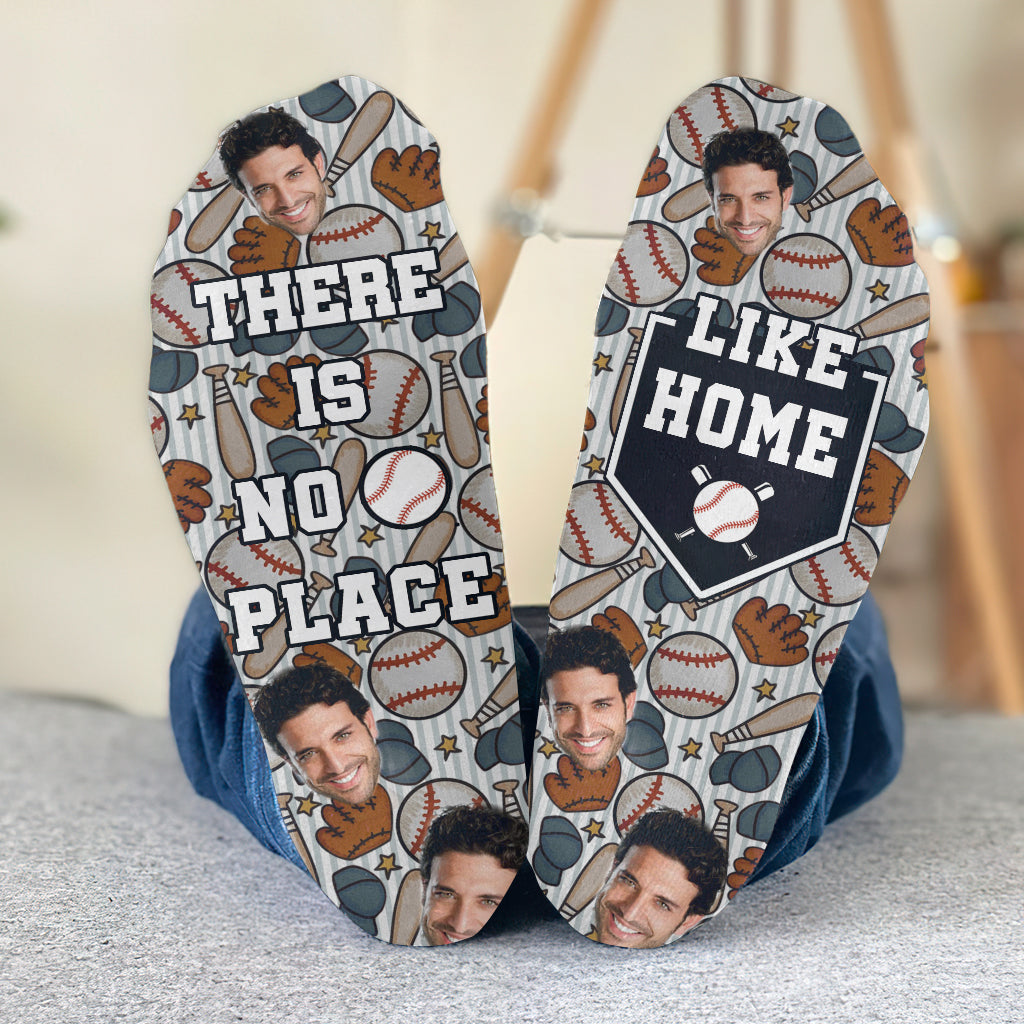 No Place Like Home - Personalized Baseball Socks