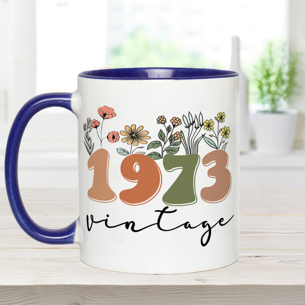 Vintage Version - Personalized Birthday Accent Mug