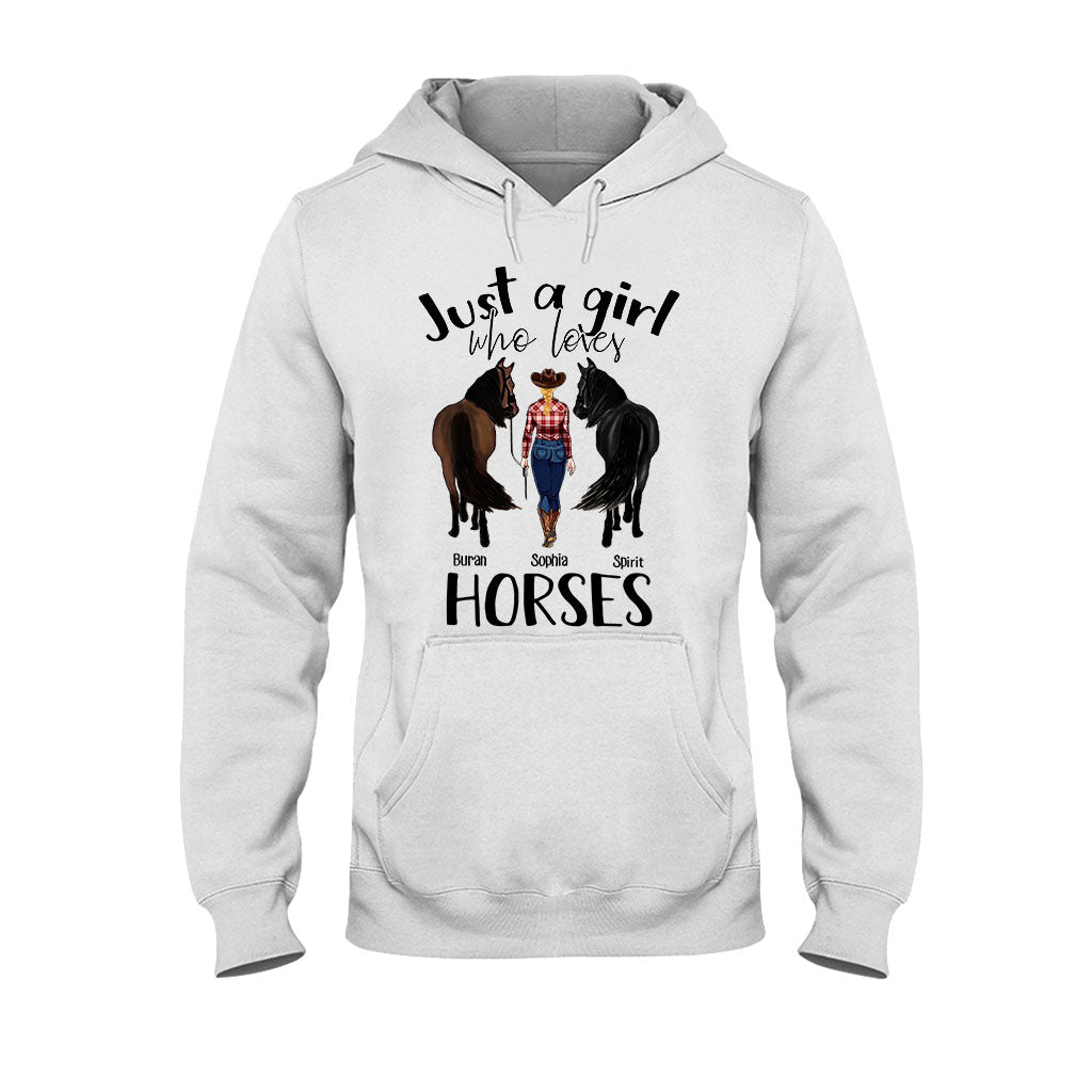 Just A Girl Who Loves Horses - Personalized Horse T-shirt and Hoodie