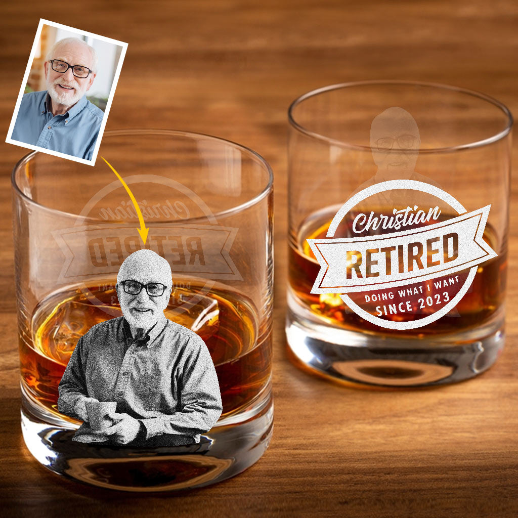 Retired Doing What I Want - Personalized Retired Rock Glass