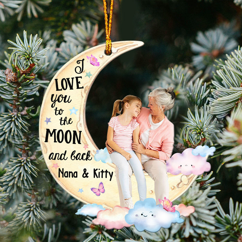 I Love You To The Moon And Back - Personalized Grandma Ornament