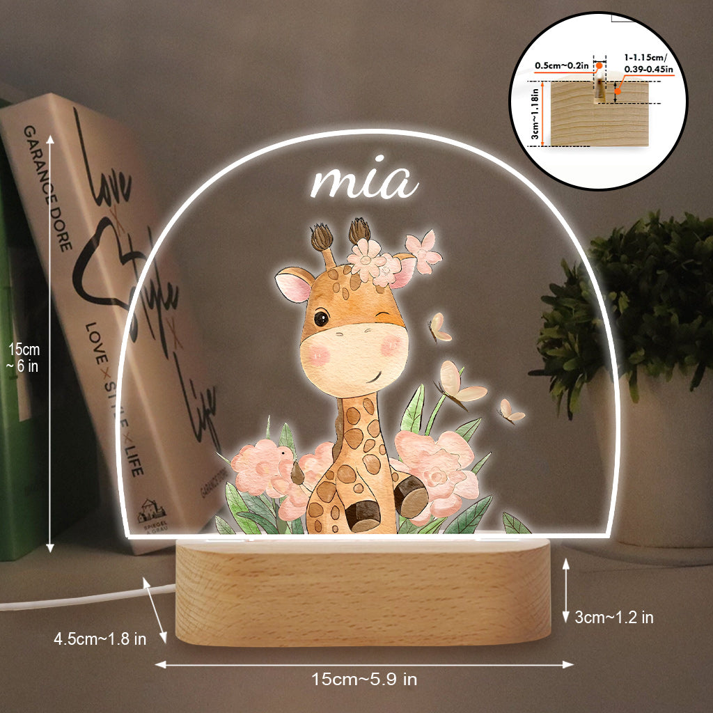 Animal Lovers - Personalized Kid Shaped Plaque Light Base | Sunflowerly