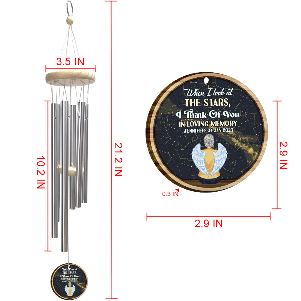 When I Look At The Stars - Personalized Memorial Wind Chime