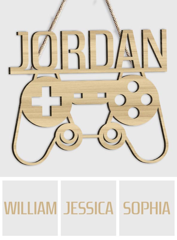 Gaming Room - Personalized Video Game Custom Shaped Wood Sign