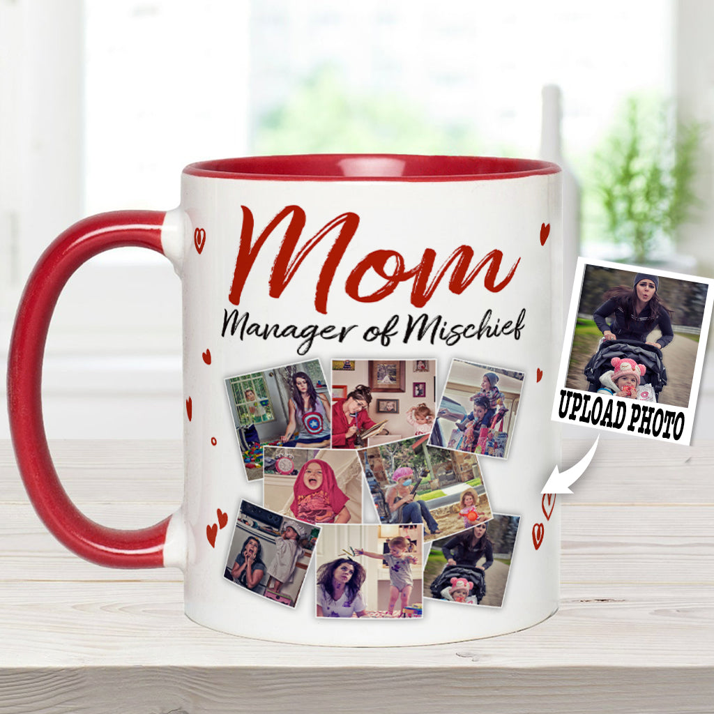 Discover Mom Manager Of Mischief - Personalized Mother Accent Mug