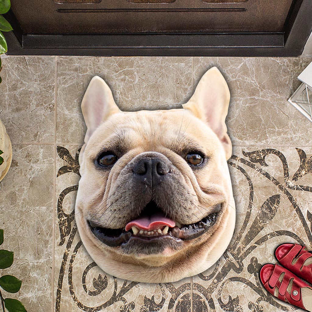 Customized Funny Pet Portrait - Personalized Dog Shaped Doormat