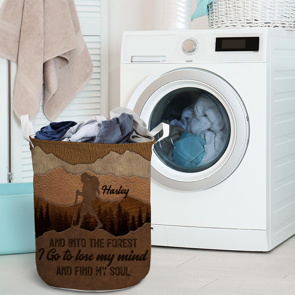 And Into The Forest I Go - Personalized Hiking Laundry Basket