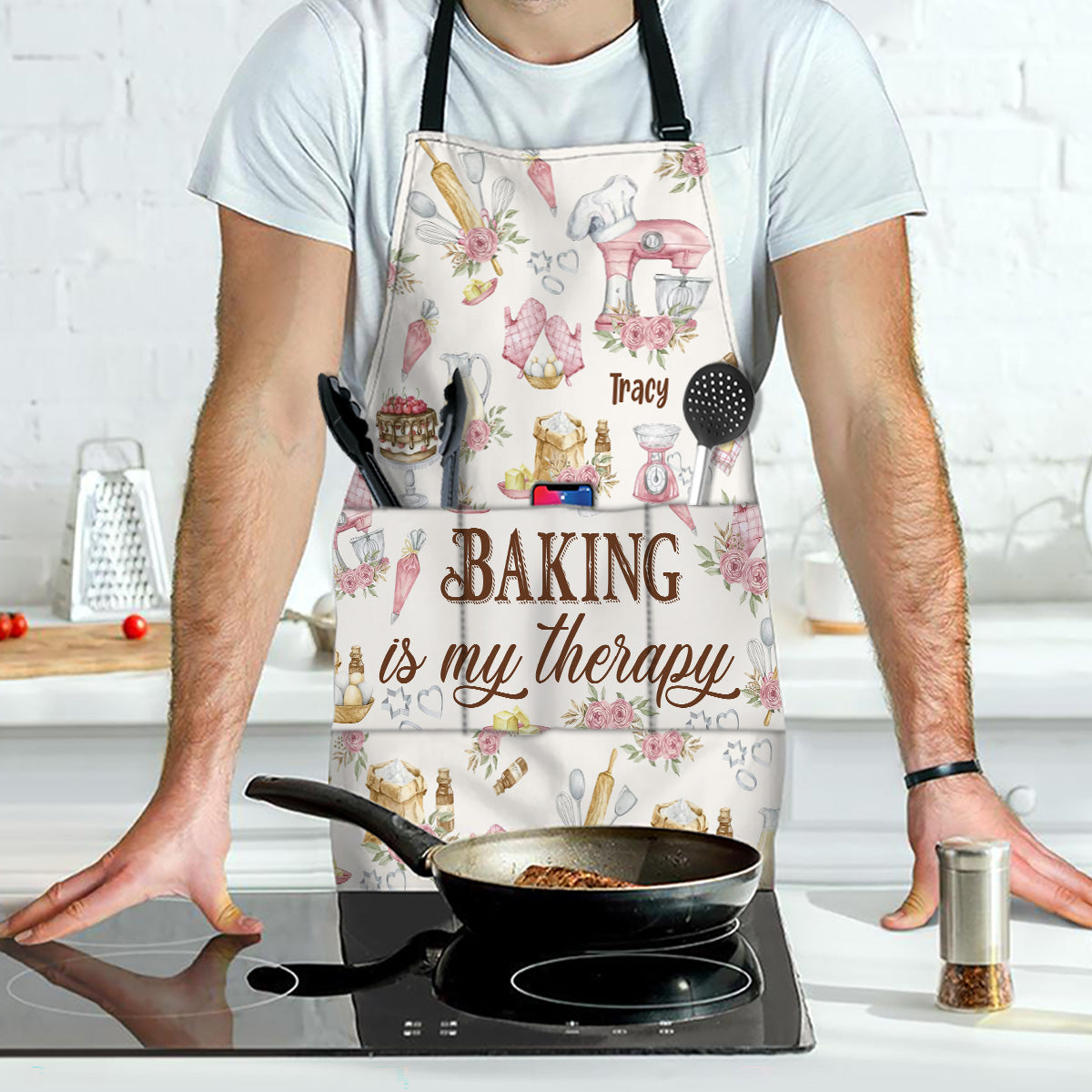 Baking Is My Therapy - Personalized Baking Apron