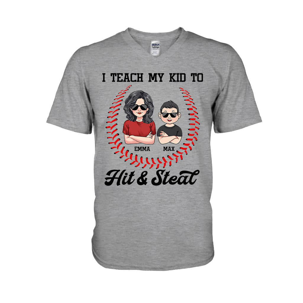 I Teach My Kid - Personalized Baseball T-shirt and Hoodie