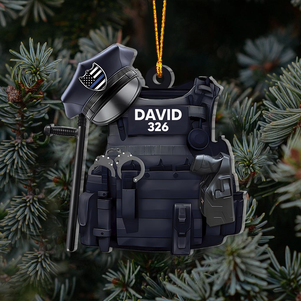 Police Vest - Personalized Police Officer Ornament