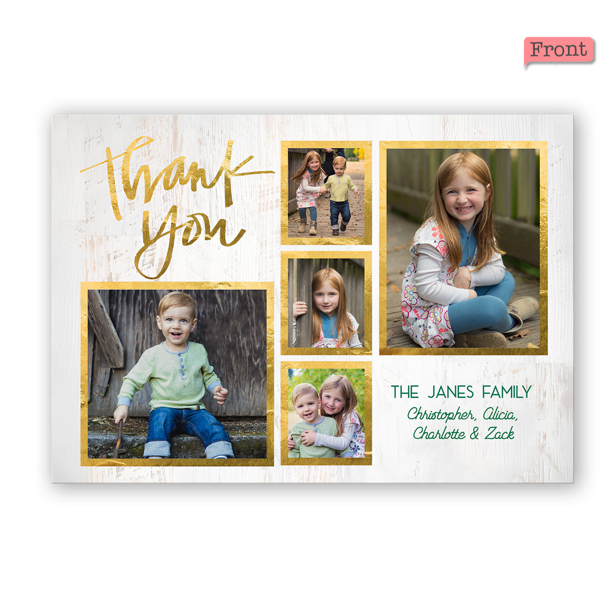 Thank You Photo Upload - Personalized QR Greeting Card