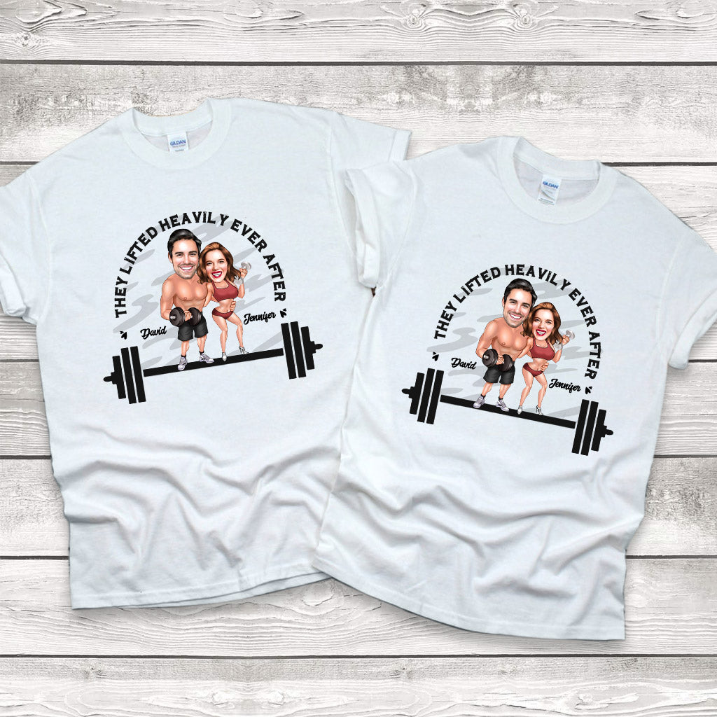 They Lifted Heavily Ever After - Personalized Fitness T-shirt And Hoodie