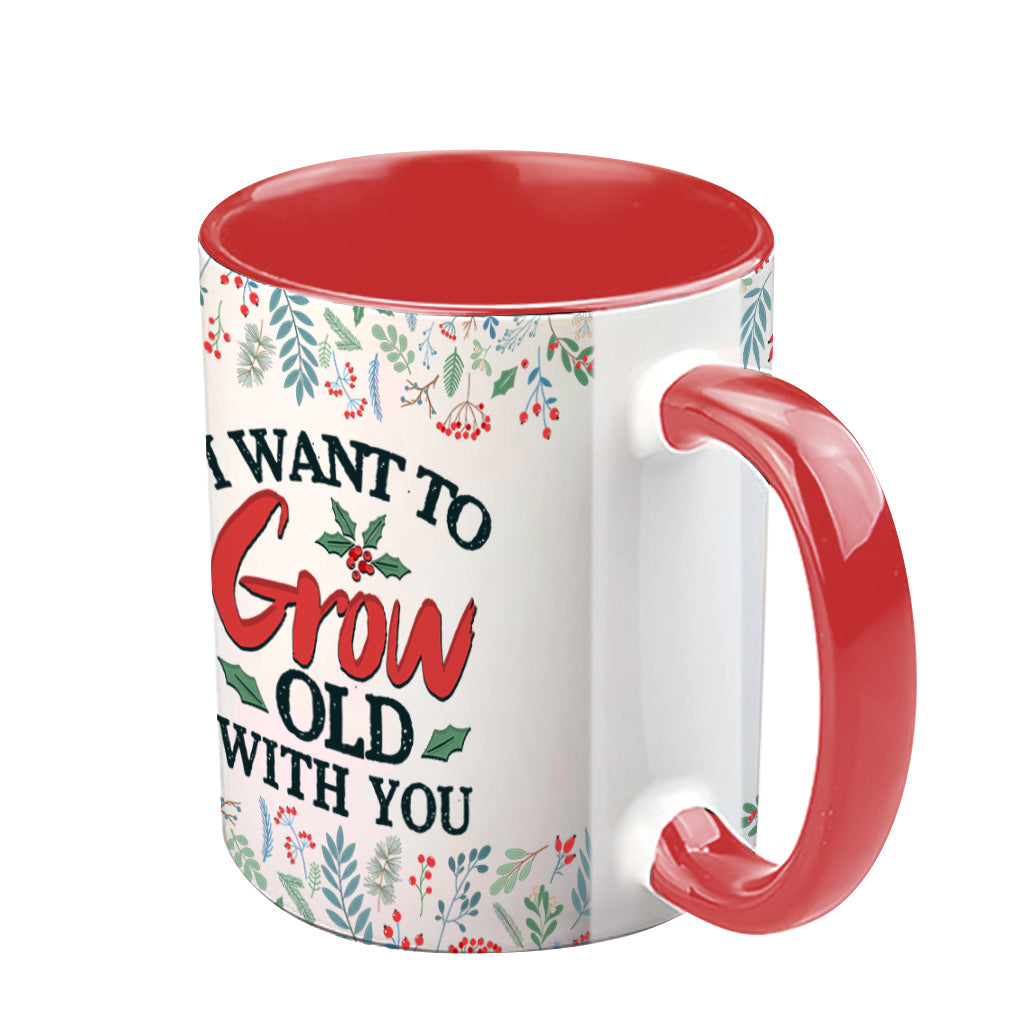 I Want To Grow Old With You - Personalized Couple Accent Mug