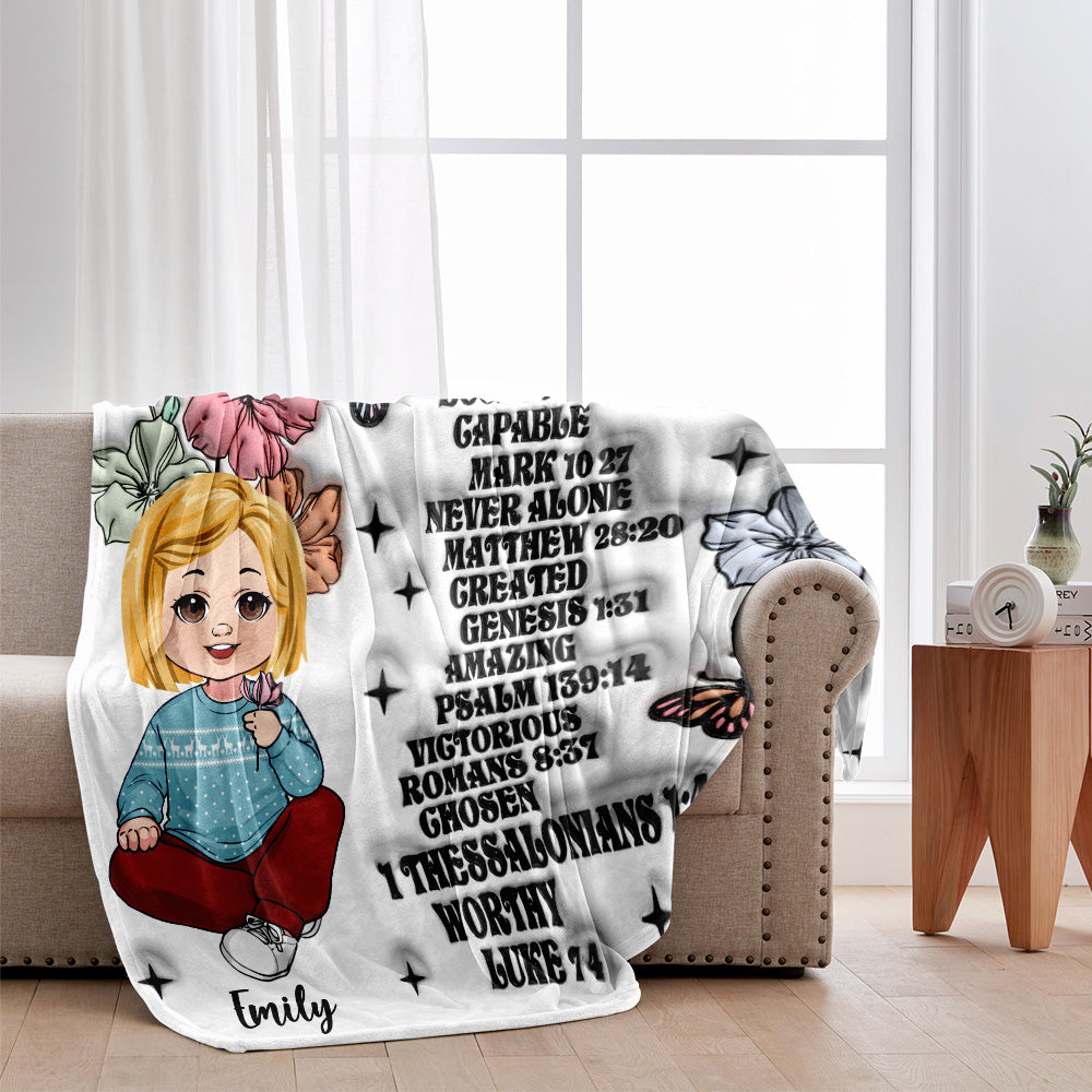 God Says You Are - Personalized Kid Blanket