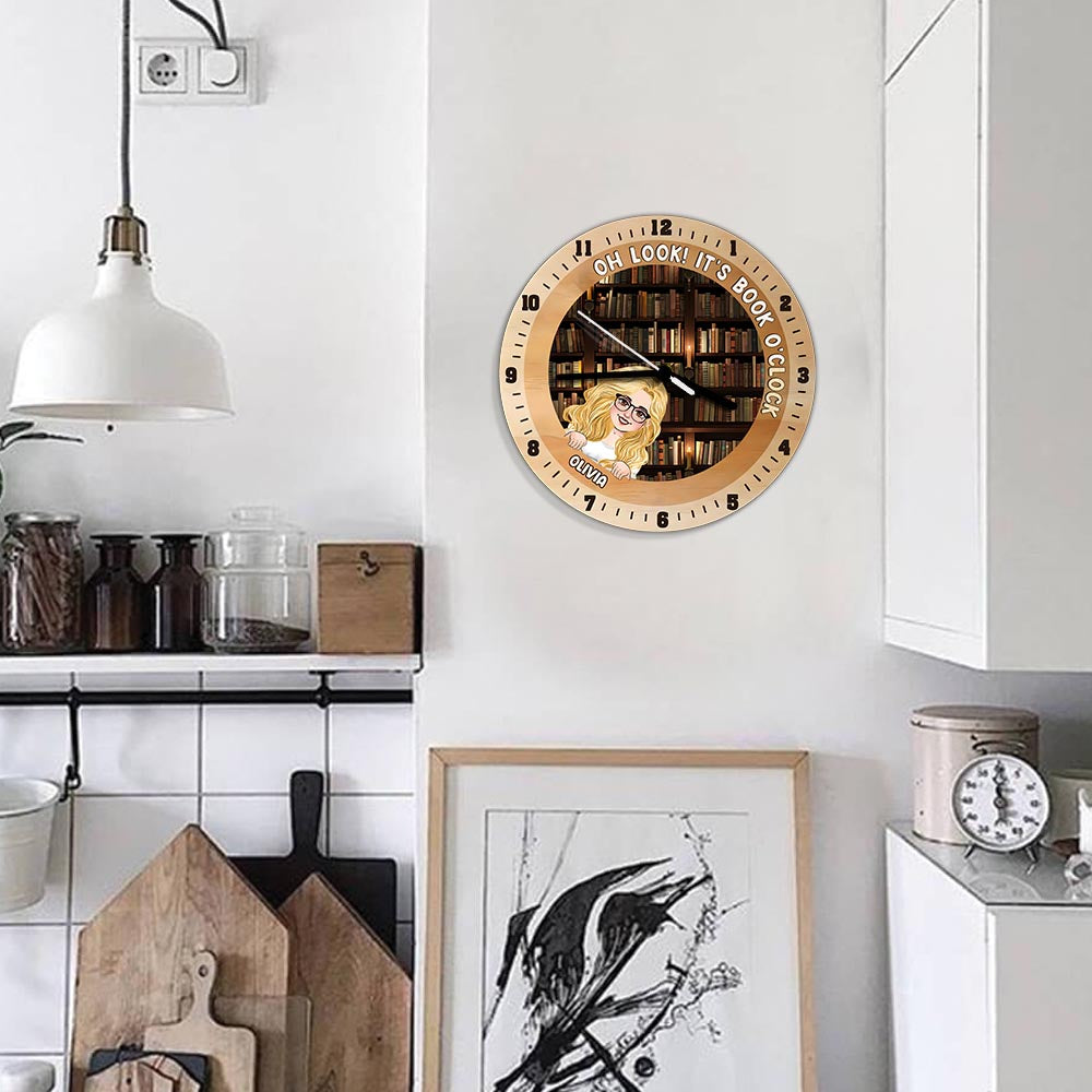 It's Book O'clock - Personalized Book Wall Clock