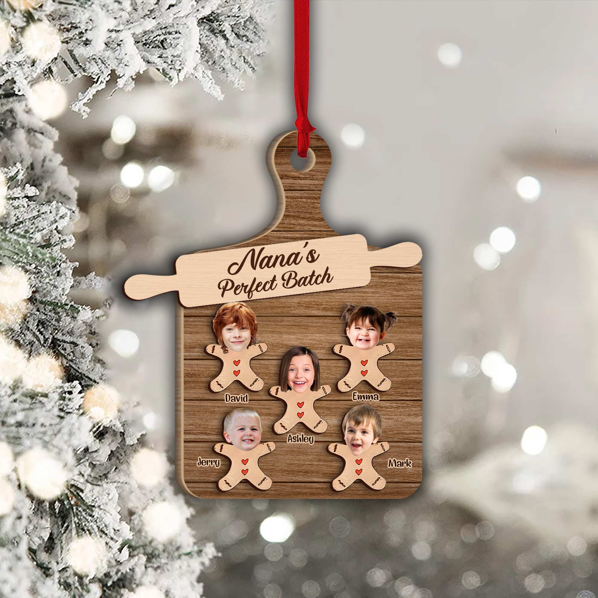 Grandma’s Perfect Batch - Personalized Grandma 2 Layered Piece Ornament