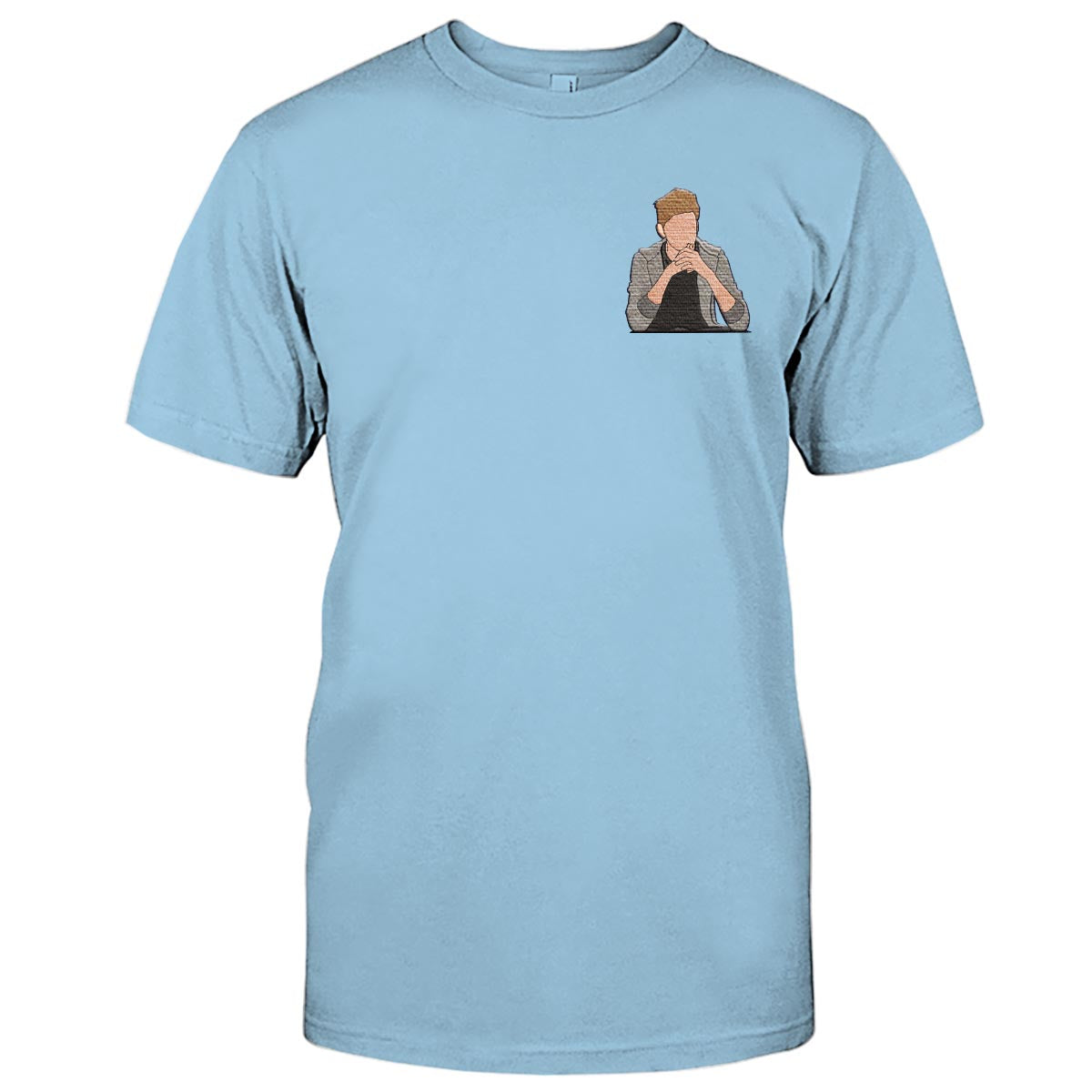 Custom 2D Photo - Personalized grandson Embroidered T-shirt