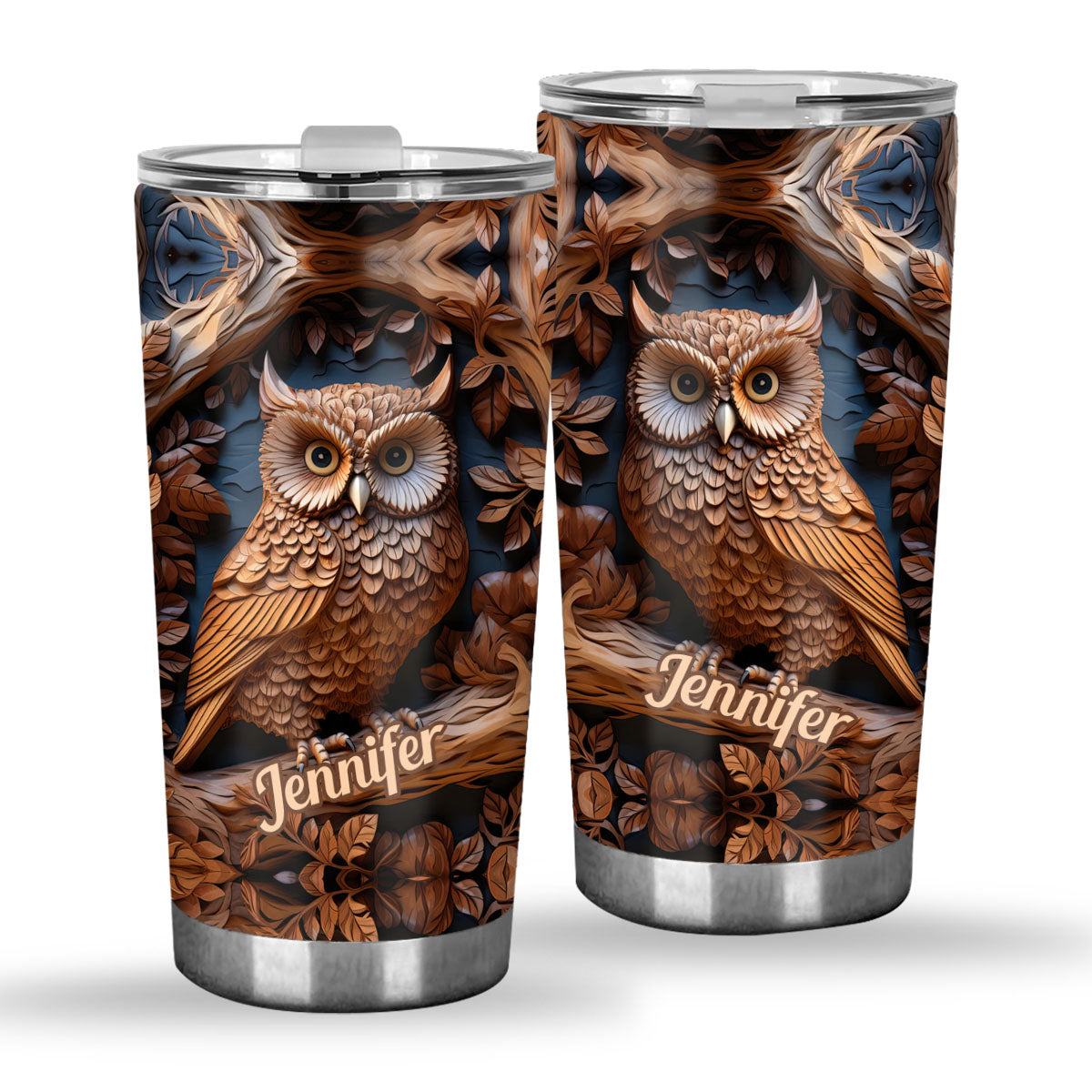 Cute Owl Engraved Stainless Steel Tumbler, Owl Travel Mug, Insulated Travel  Tumbler Cup, Cute Owl Gifts, Gifts for Owl Lovers, Owl Mug 