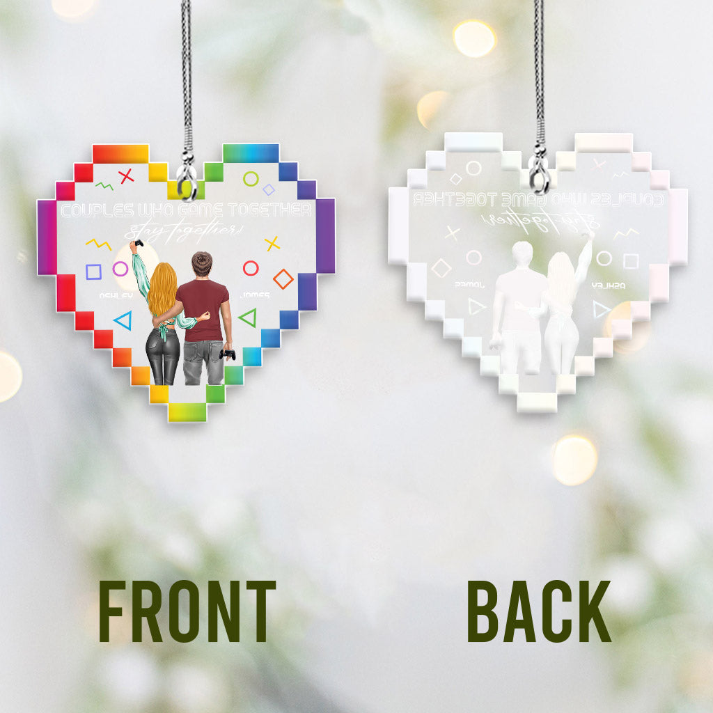 Couples Who Game Together Stay Together - Personalized Video Game Transparent Ornament