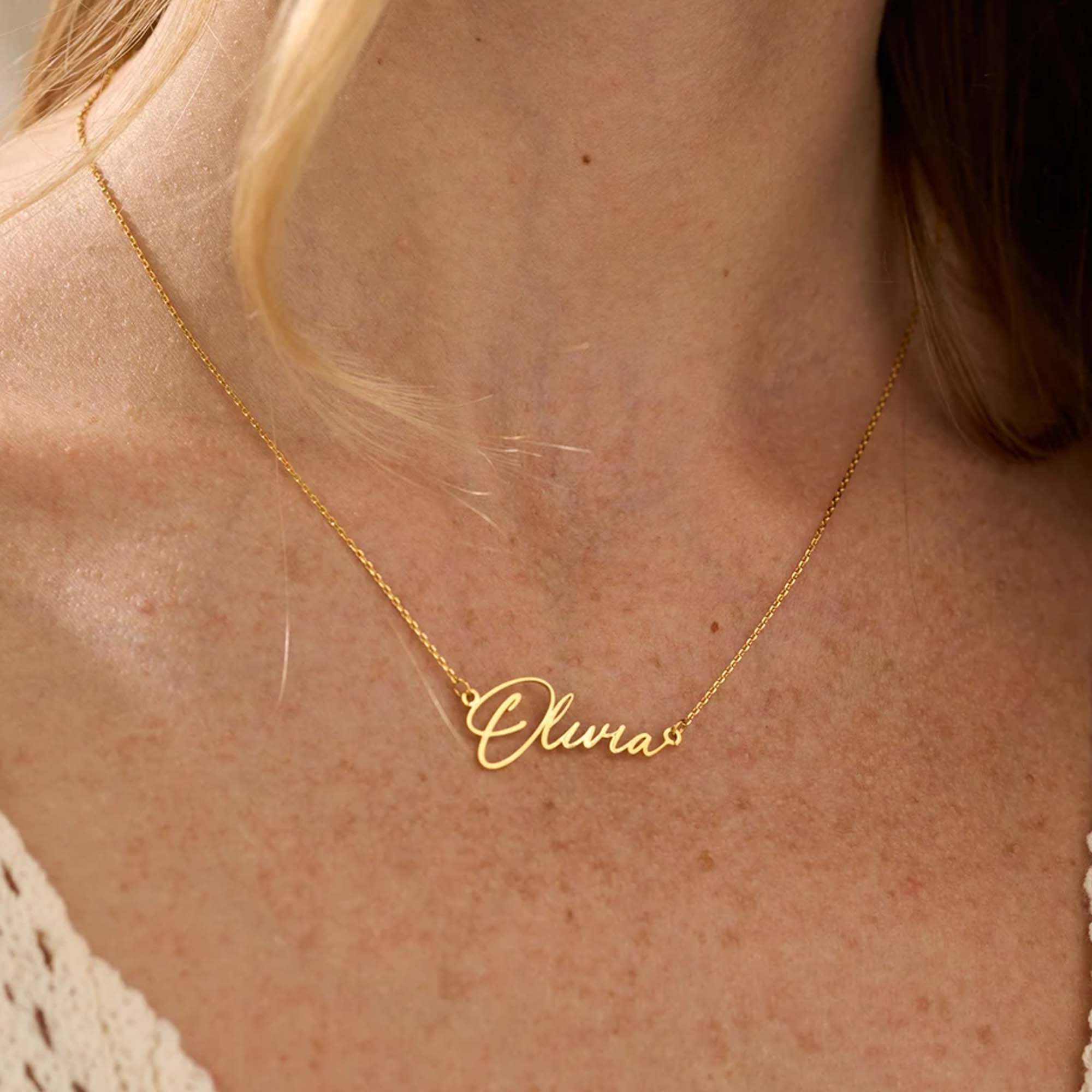 Love You Mom - Personalized Mother Name Necklace