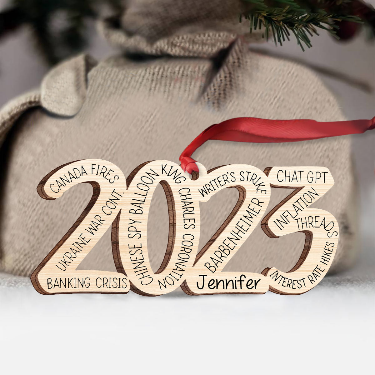 What A Great Year - Personalized Christmas Ornament