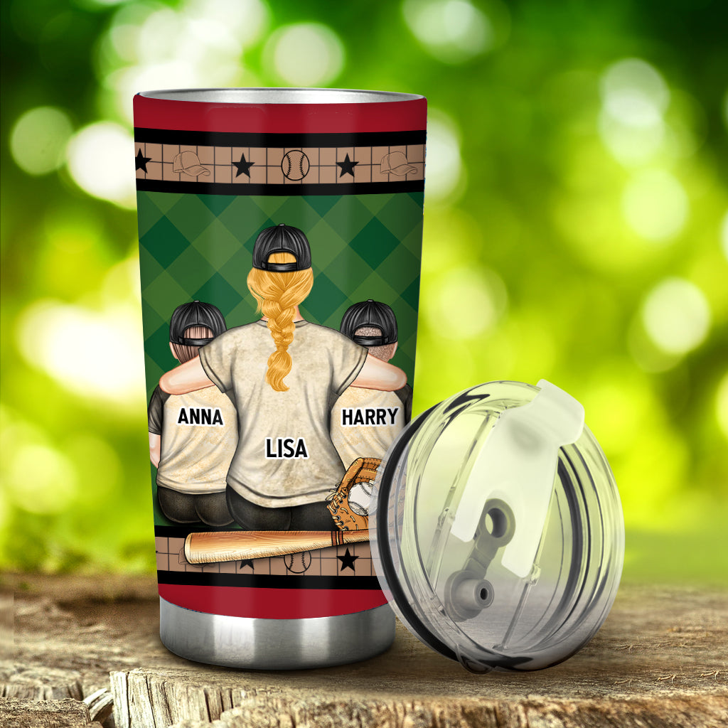 My Heart Is On That Field - Personalized Baseball Tumbler