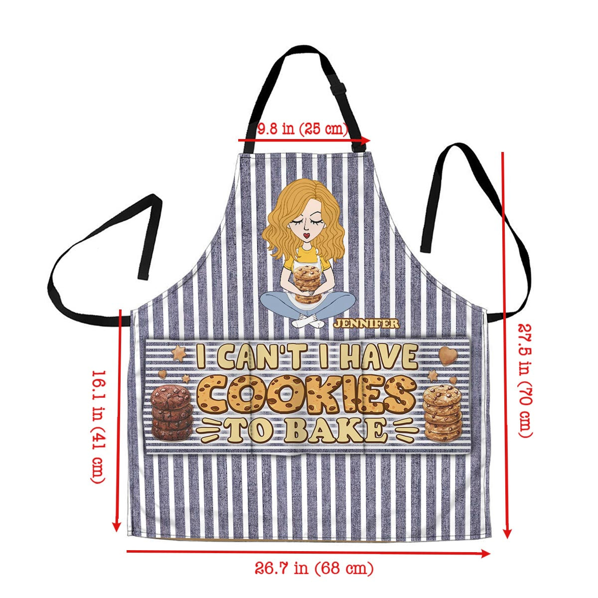 I Can't I Have Cookies To Bake - Personalized Baking Apron