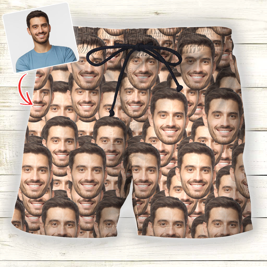 Custom Face Pattern - Personalized Men Shorts