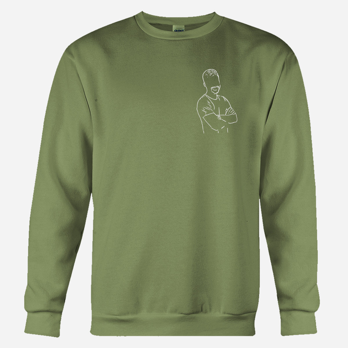 Custom Line Art - Personalized Son Embroidered Sweater