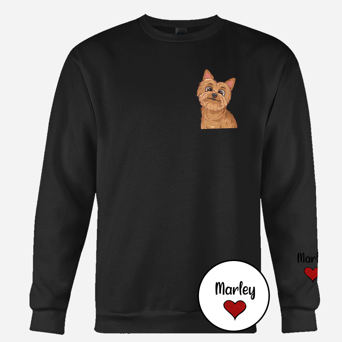 Custom 2D Photo - Personalized Dog Embroidered Sweater