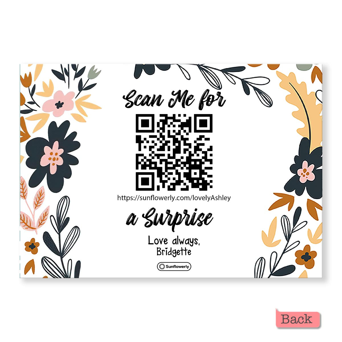 I Love You / Thank you - Personalized QR Greeting Card