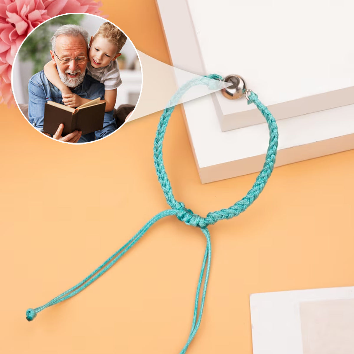 Love Grandpa - Gift for grandpa - Personalized Projection Bracelet