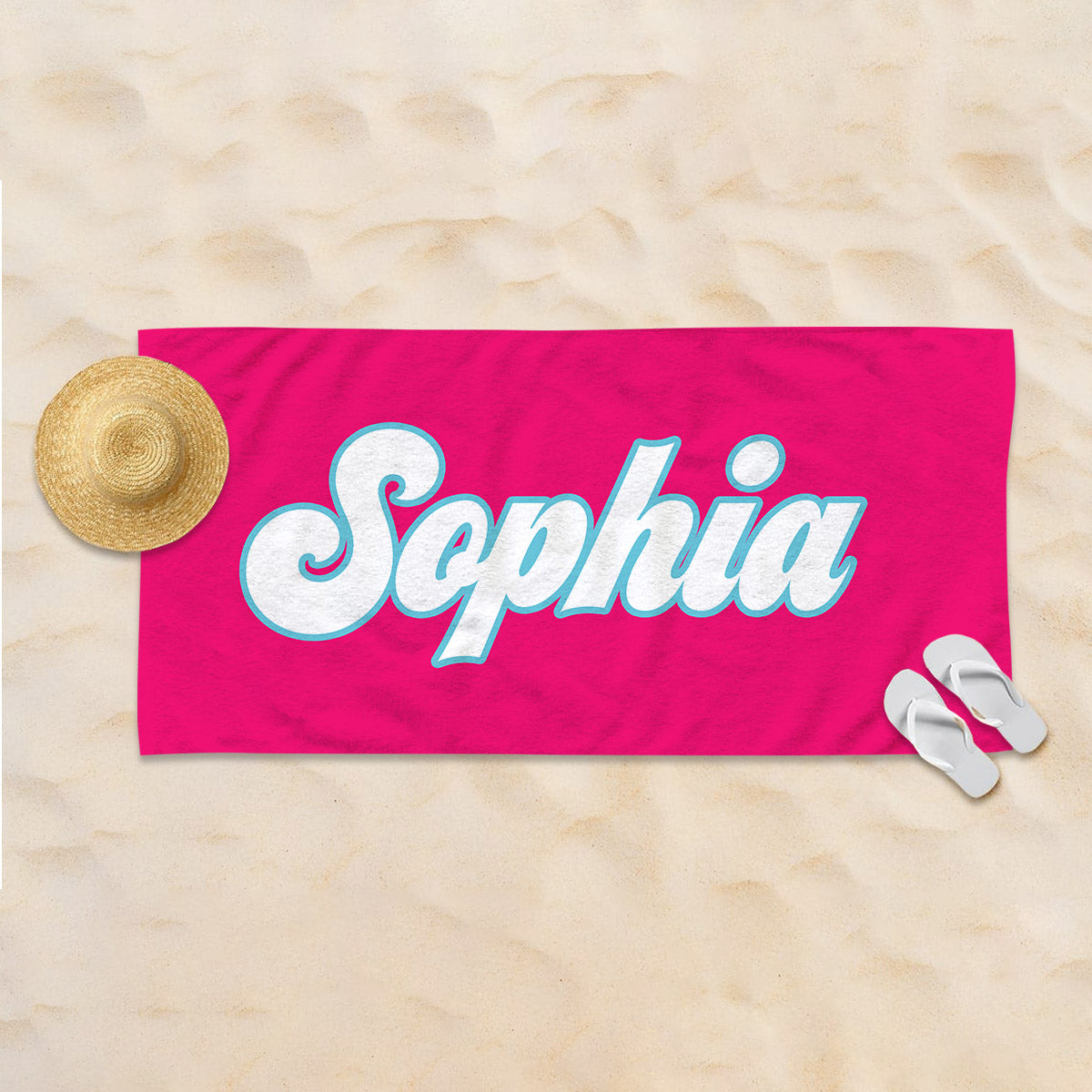 Colorful Name - Personalized Beach Towel