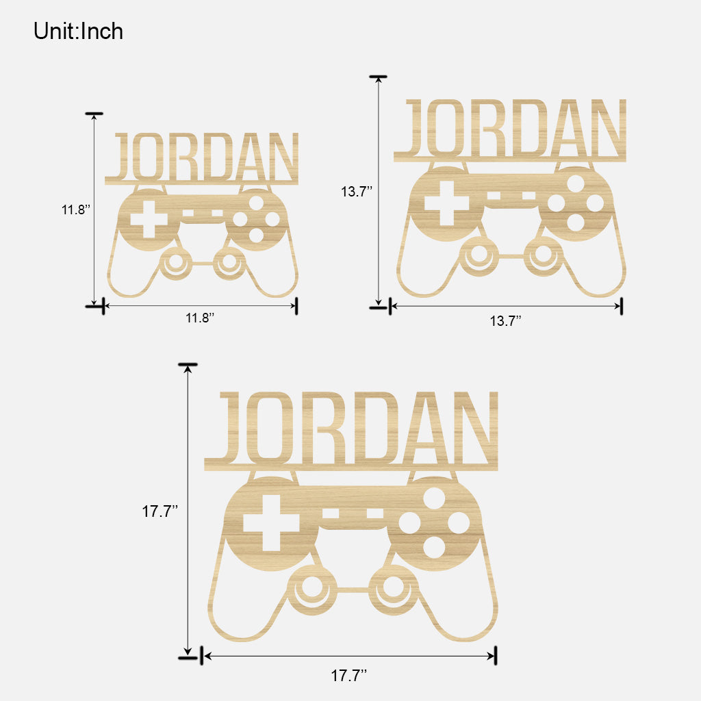 Gaming Room - Personalized Video Game Custom Shaped Wood Sign