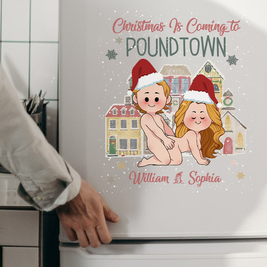 Merry Christmas In Poundtown - gift for wife, husband - Personalized Decal Die Cut