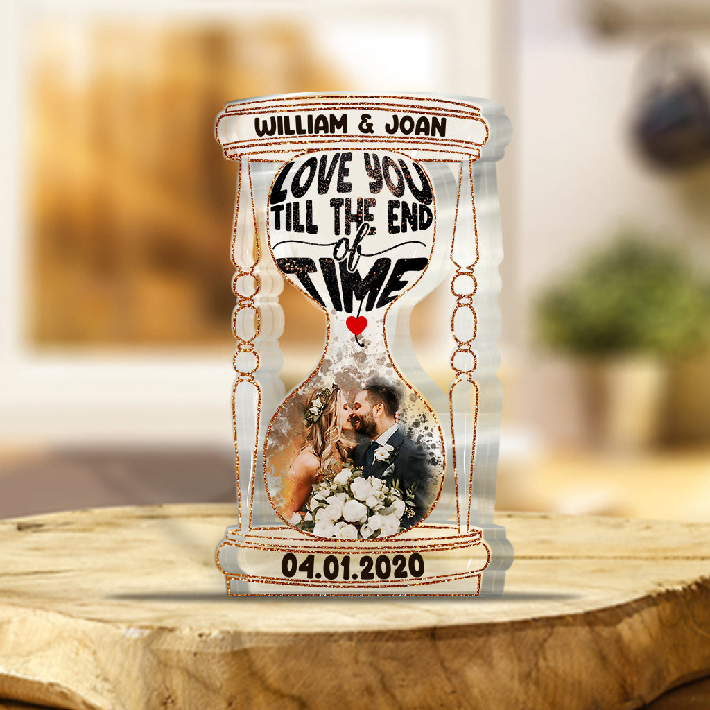 Till The End Of Time - Personalized Husband And Wife Custom Shaped Acrylic Plaque