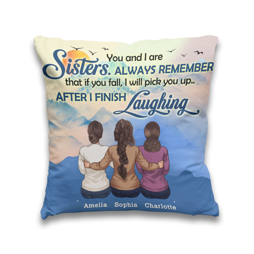 I Hugged This Soft Pillow - Personalized Sibling Throw Pillow