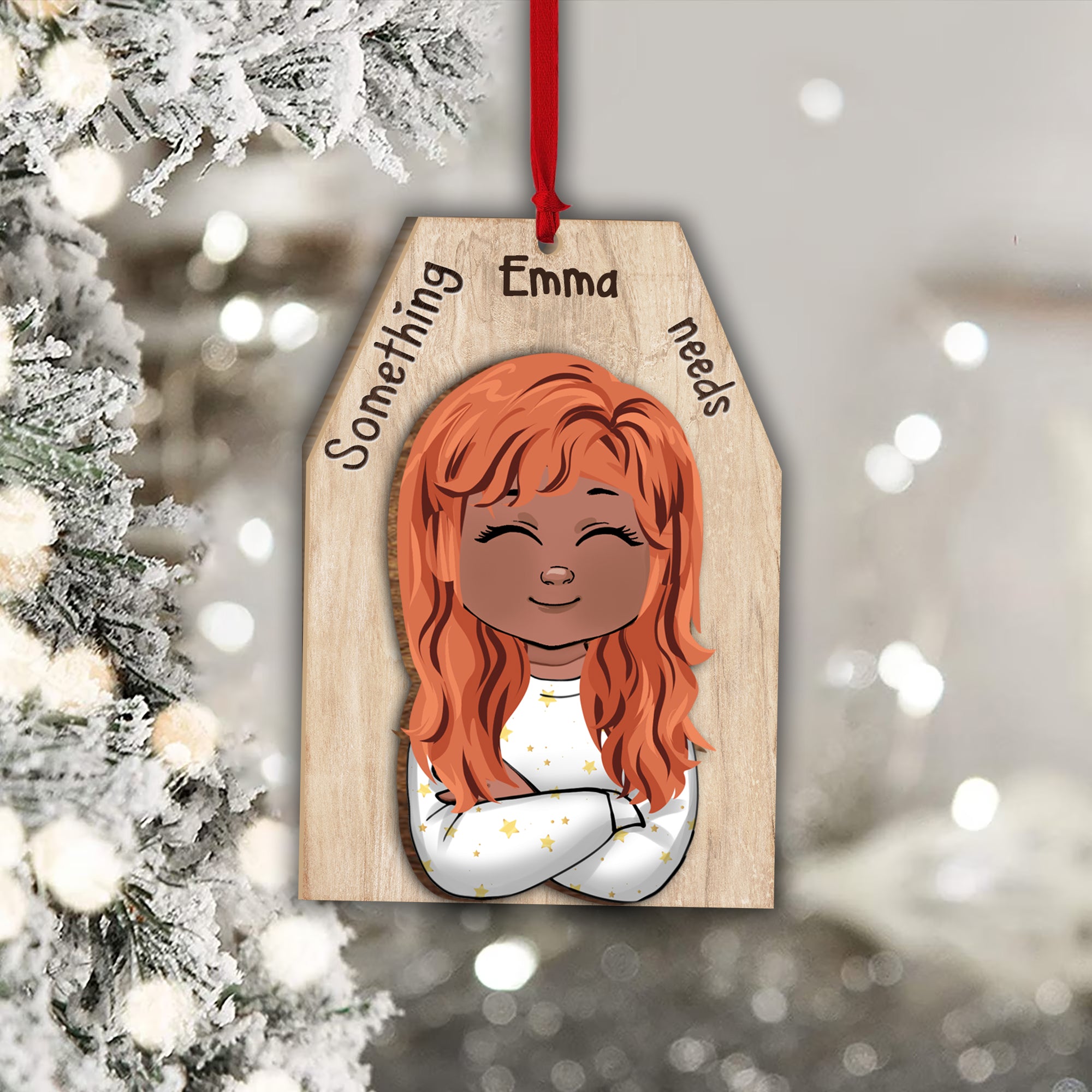 Something You Want Need Wear Read - Personalized Grandma 2 Layered Piece Ornament