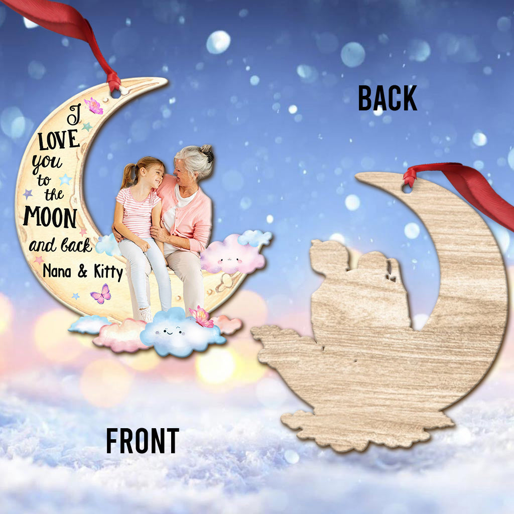 I Love You To The Moon And Back - Personalized Grandma Ornament