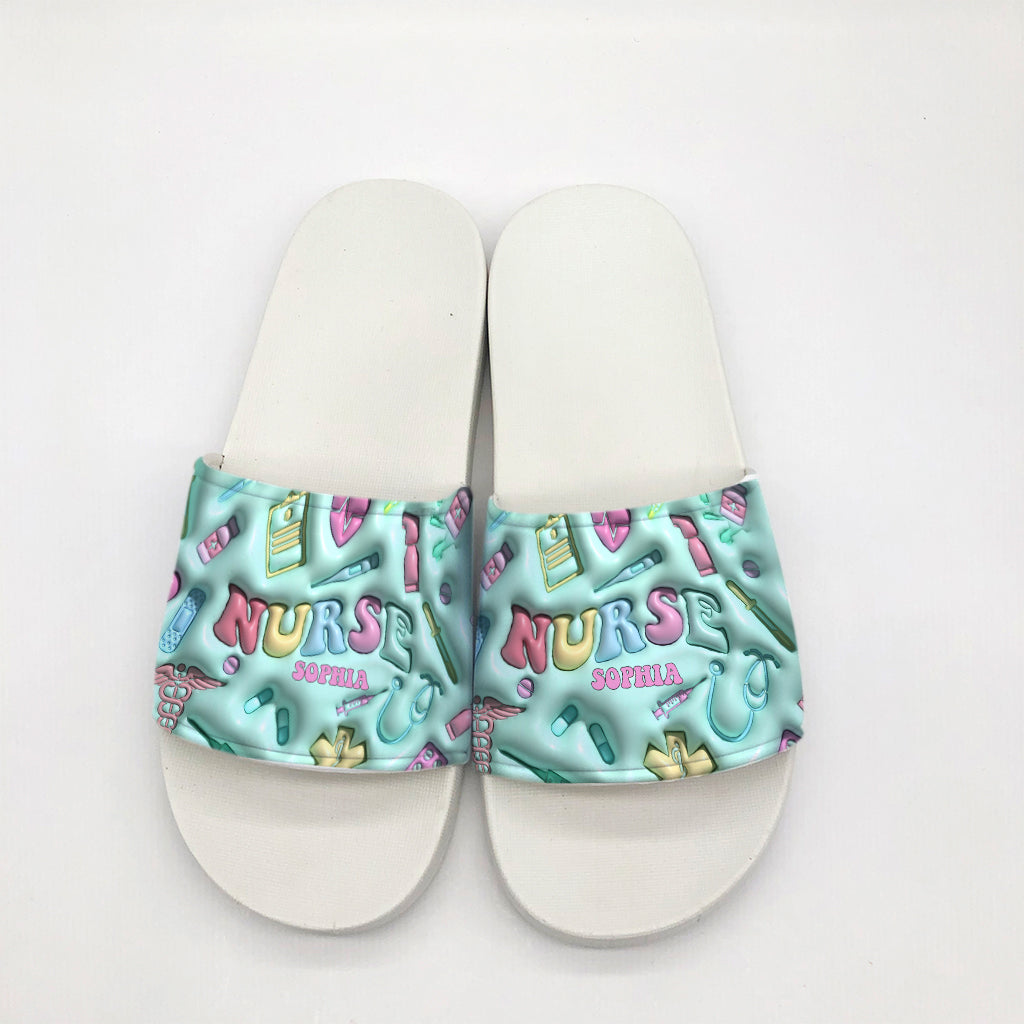 Nurse Life - Personalized Nurse Slide Sandals