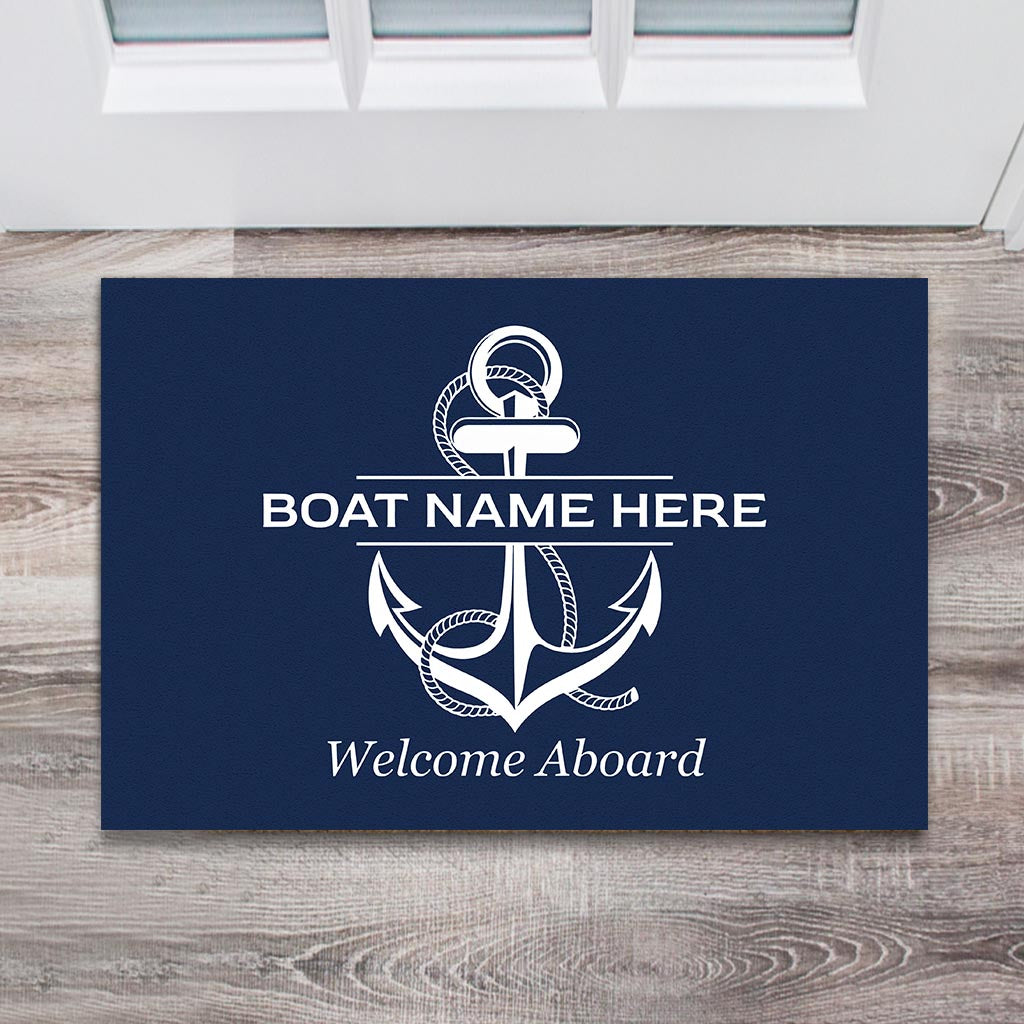 Welcome Aboard - Personalized Pontoon Doormat