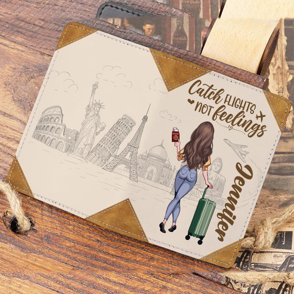 Collect Moments Not Things - Travelling gift for mom, daughter, granddaughter, wife, girlfriend, friend - Personalized Passport Holder