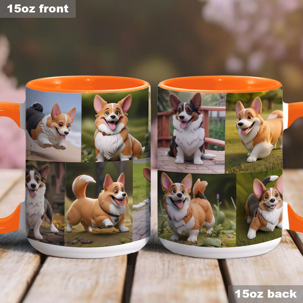 Cartoonize Pet Photos Collage - Gift for dog lovers, cat lover - Personalized Accent Mug