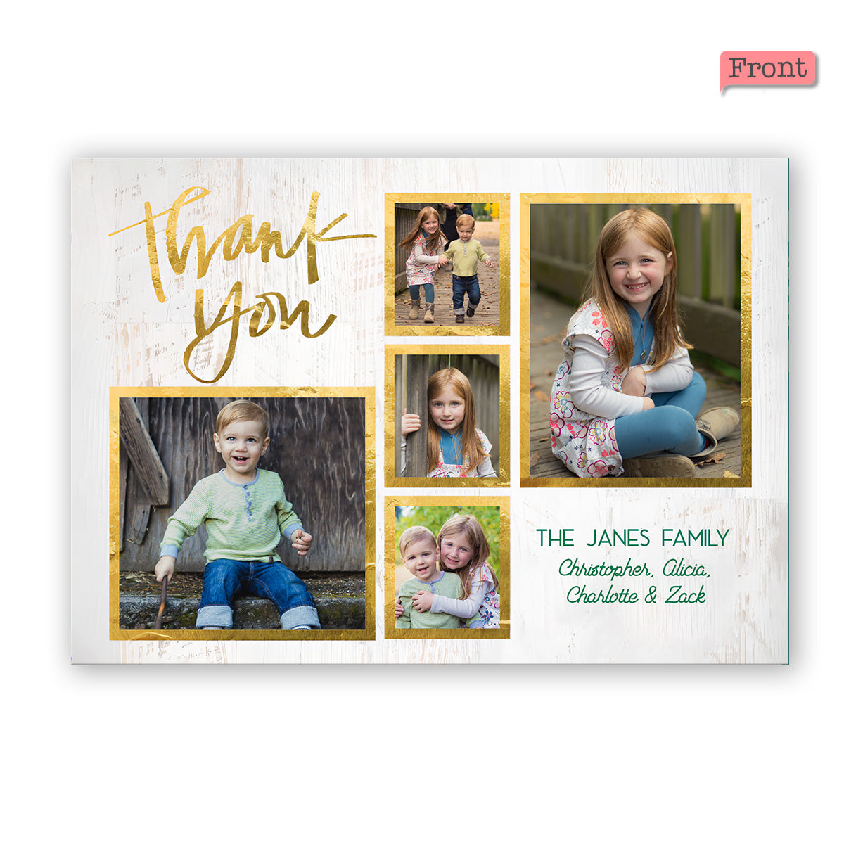 Thank You Photo Upload - Personalized Greeting Card